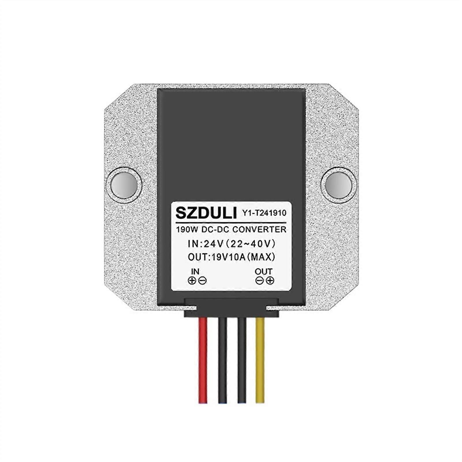 Automotive DC 24V to 19V Power Converter 2240V Input Range 19V Output 10A Waterproof StepDown Module