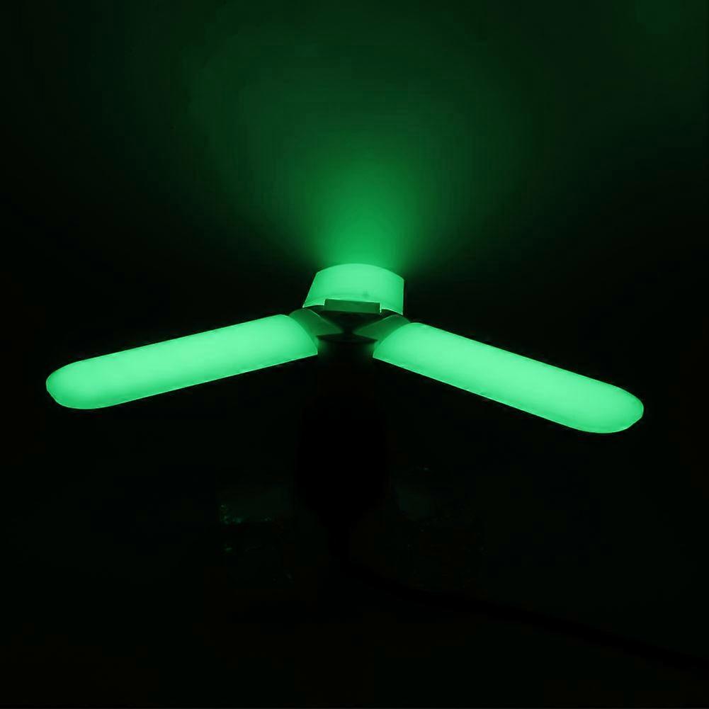 34W E27 LED Foldable 3-Blade Fan Light Green 185-265V