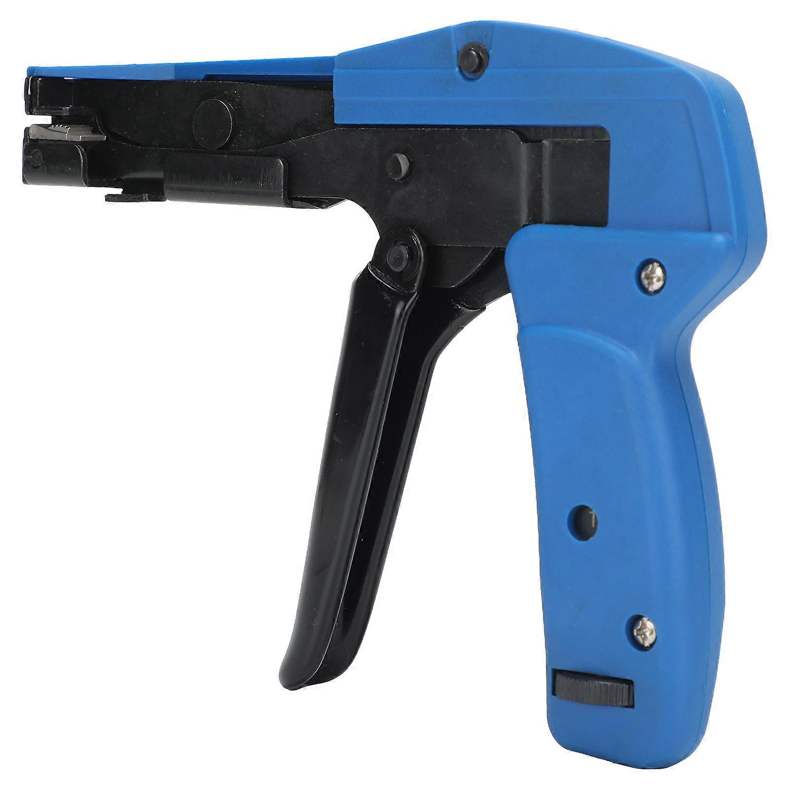 Die-cast steel cable tie gun, flush cut zip tie tool with steel handle for nylon