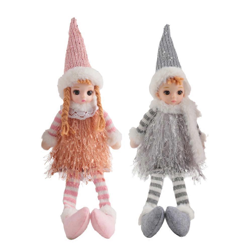 Creative Xmas Toy Dolls Practical Decoration Dolls 2Pcs Collection