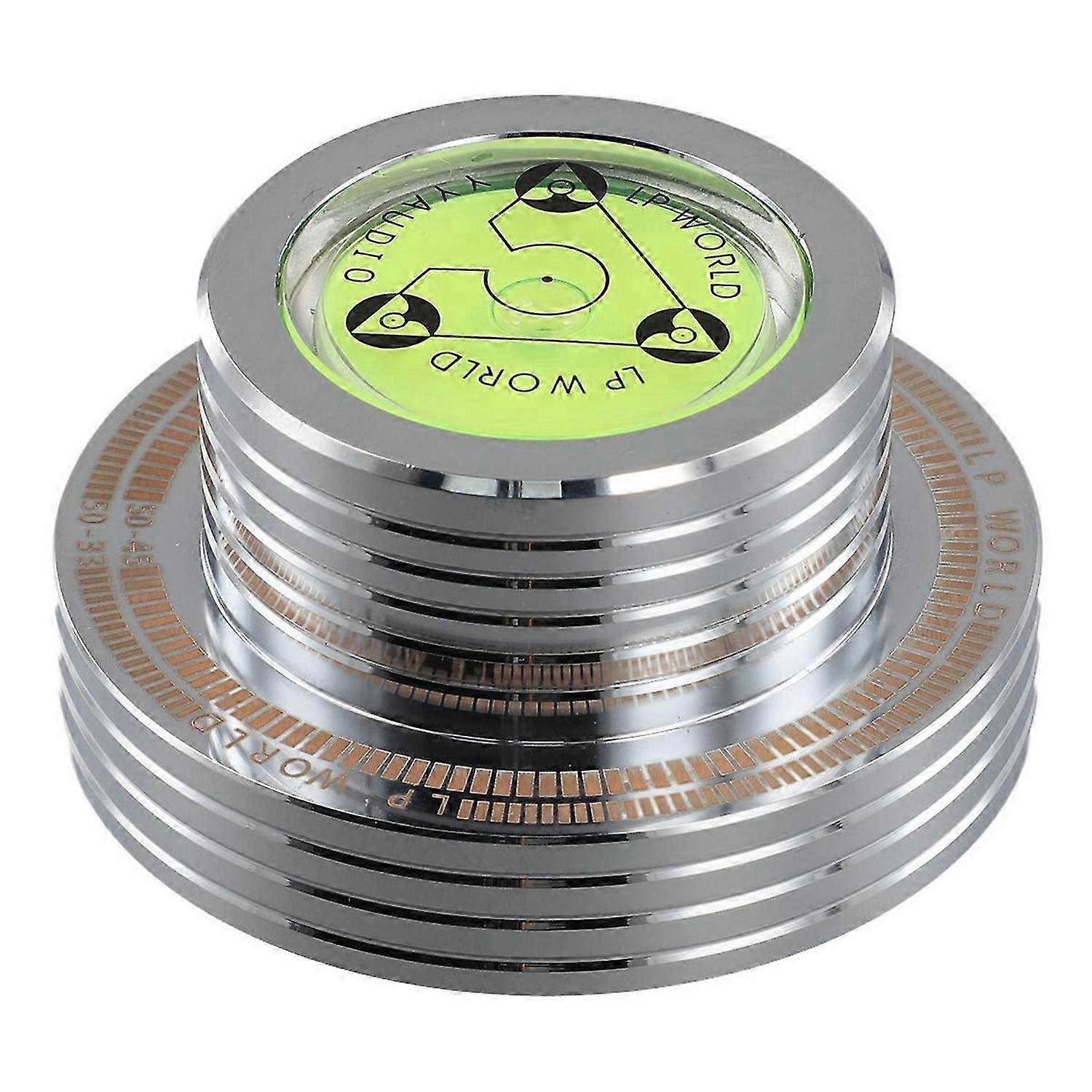 LP Vinyl Record Player Turntable Stabilizer Level Weight Clamp,Silver