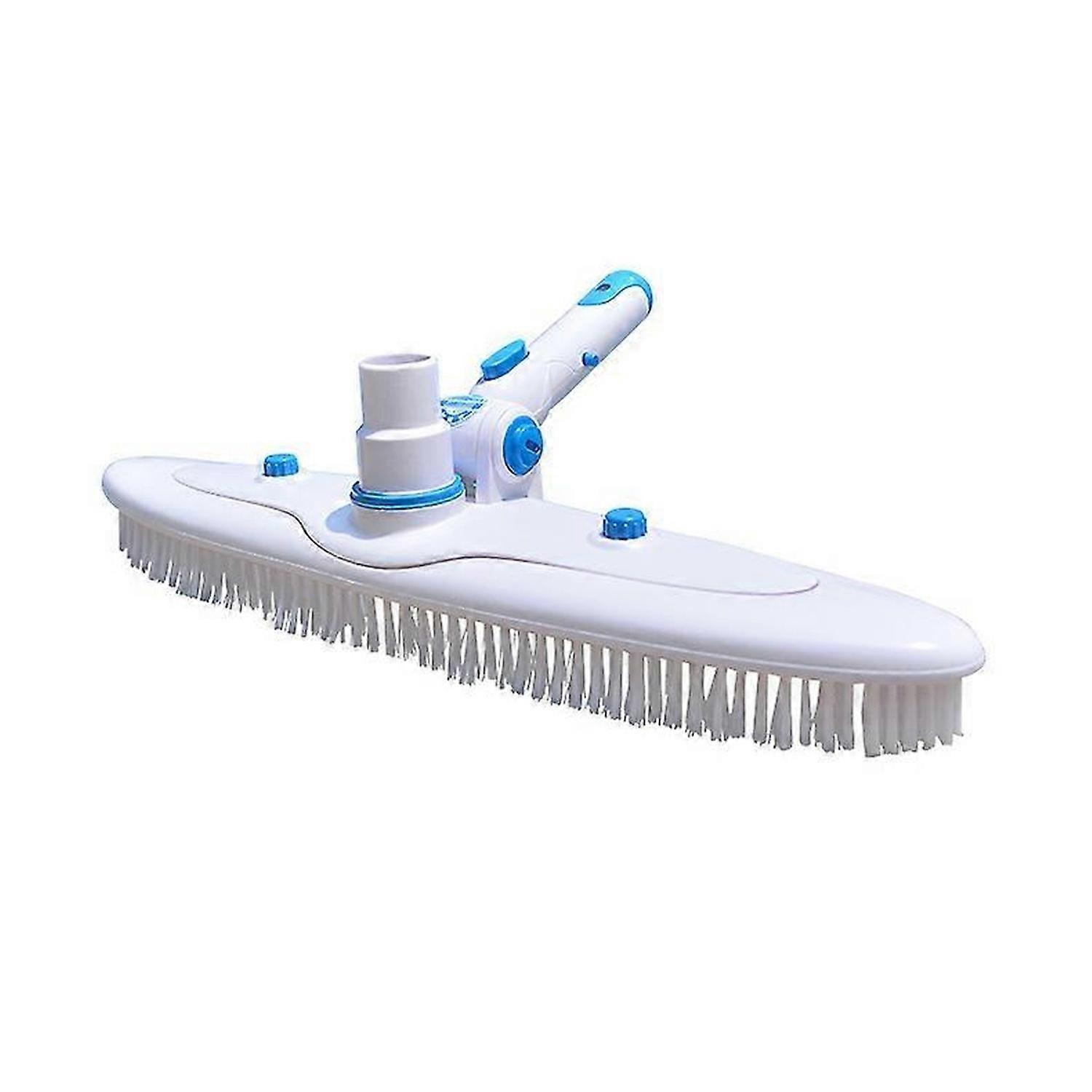 Swimming Pool Wall Floor Brush Suction Vacuum Head Cleaning Brushes Adjustable Handle Algae Scrubber