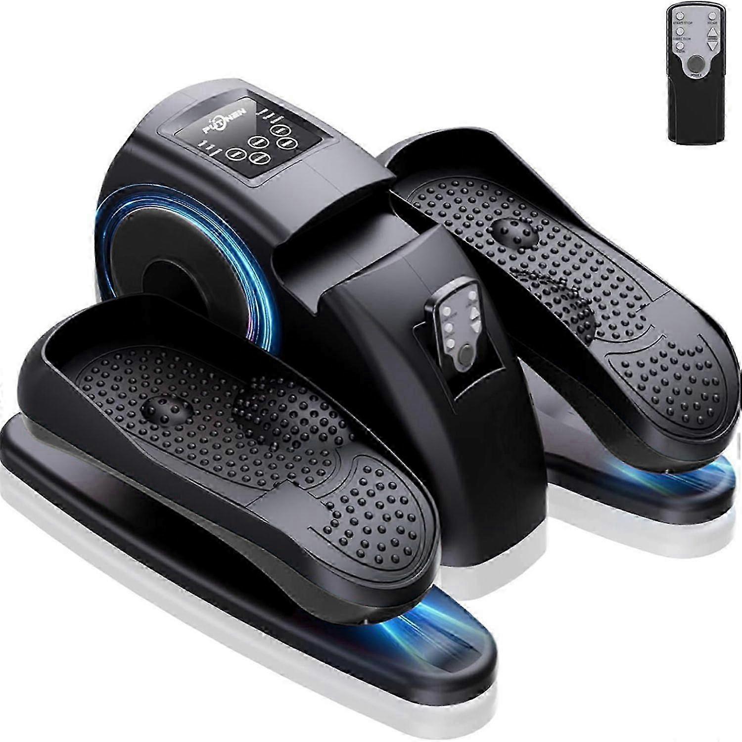 Sit-down desk elliptical machine, 12-speed adjustable electric leg exerciser, suitable for silent portable remote pedal exerciser