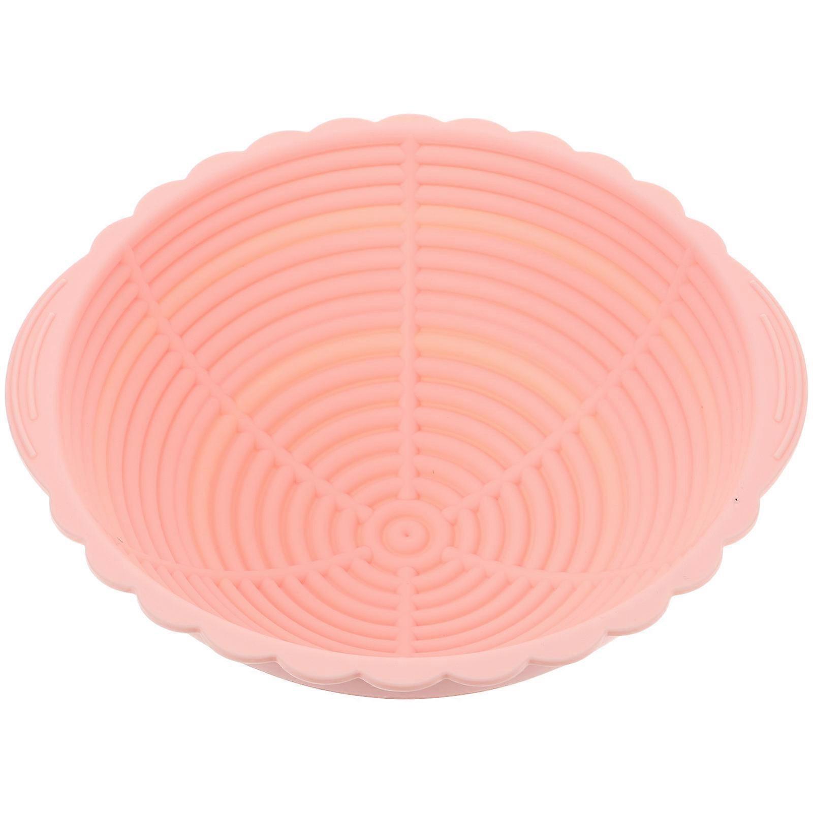 Sourdough Proving Basket Foldable Silicone Round Home Baking Pink Dough Proofing 1Set