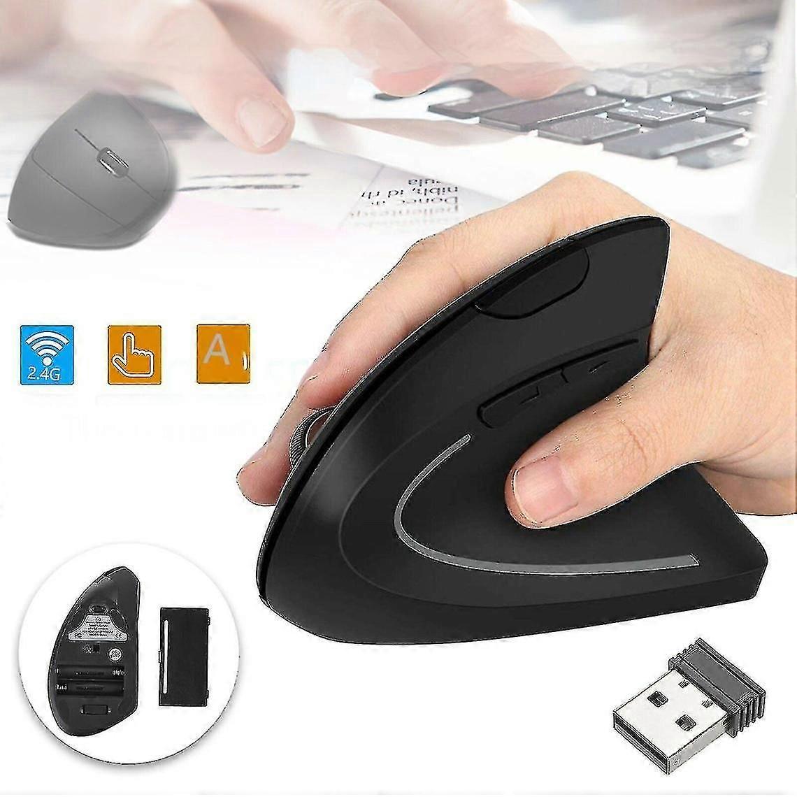 Ergonomic Mouse Optical Vertical Mice 6 Button 1600dpi Wireless 2.4g 1200dpi