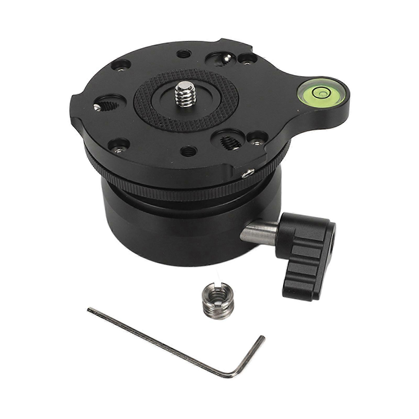 Tripod Head Leveling Base Camera Leveler Tripod Leveling Base Half Ball with Offset Bubble Level and Bubble Level Bag