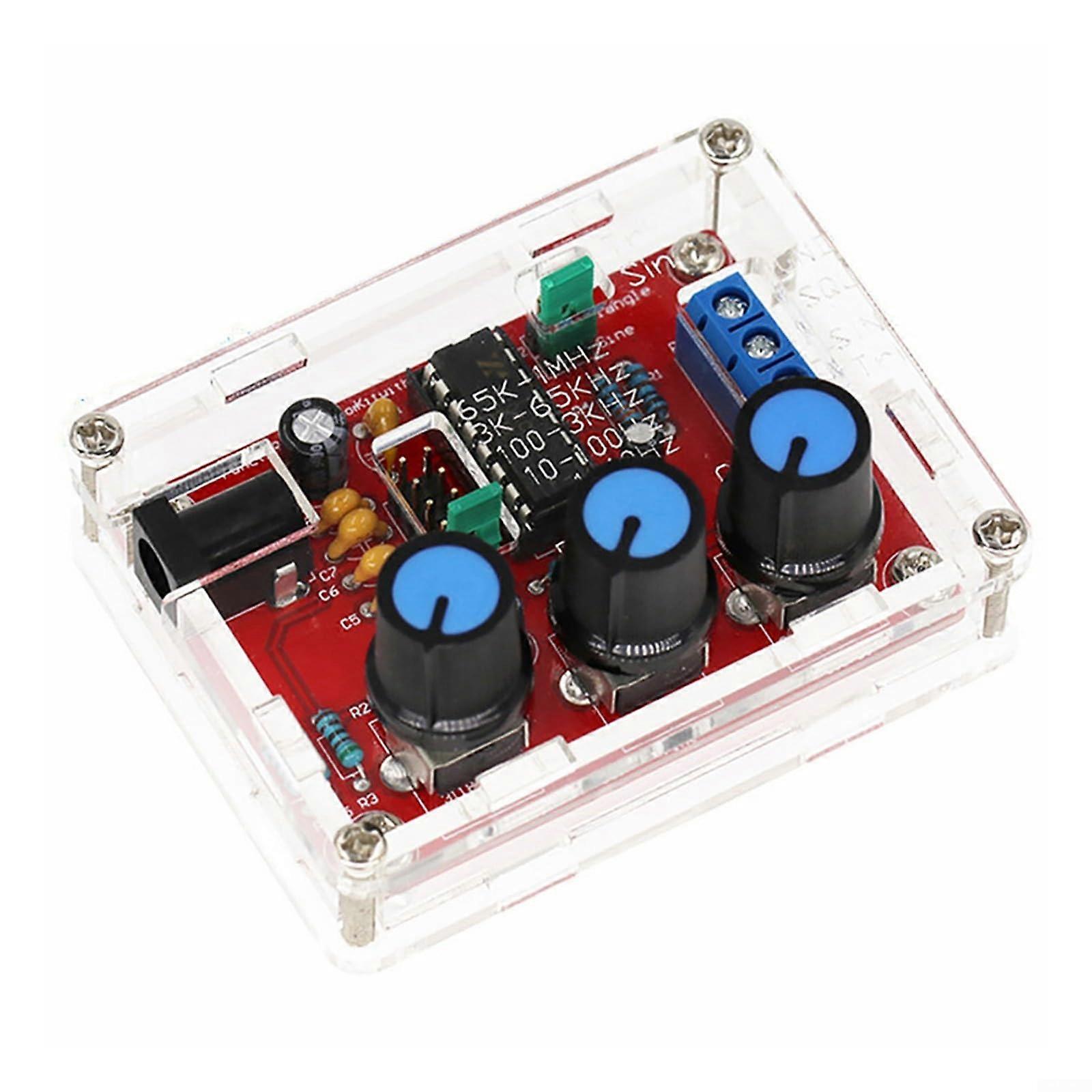 Sine Triangle Square Wave Generator Adjustable Frequency DIY Kit With Shell Enclosure