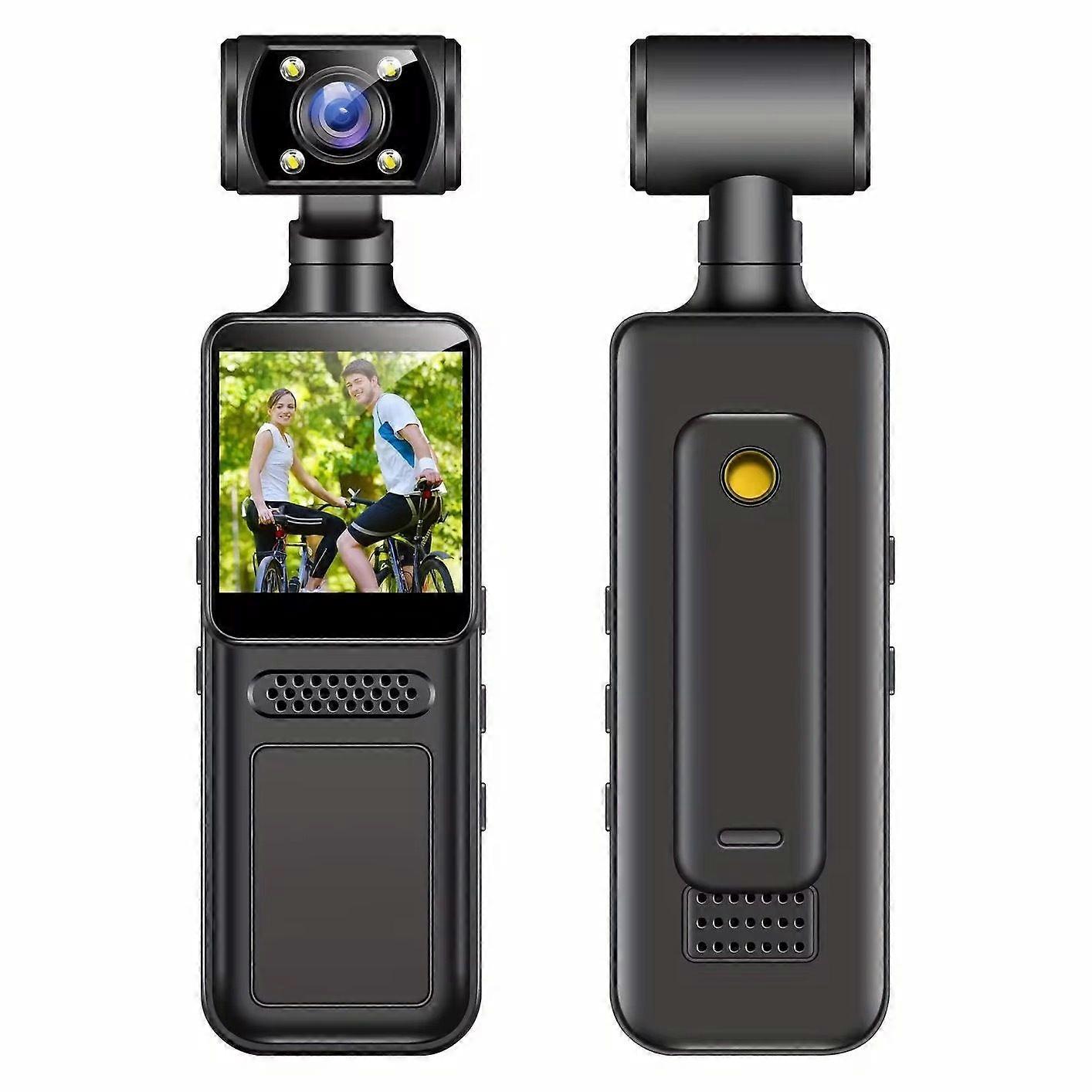 4K Action Camera With 1.3 inch IPS Screen 180 Rotating Lens Loop Recording LED Filling Light
