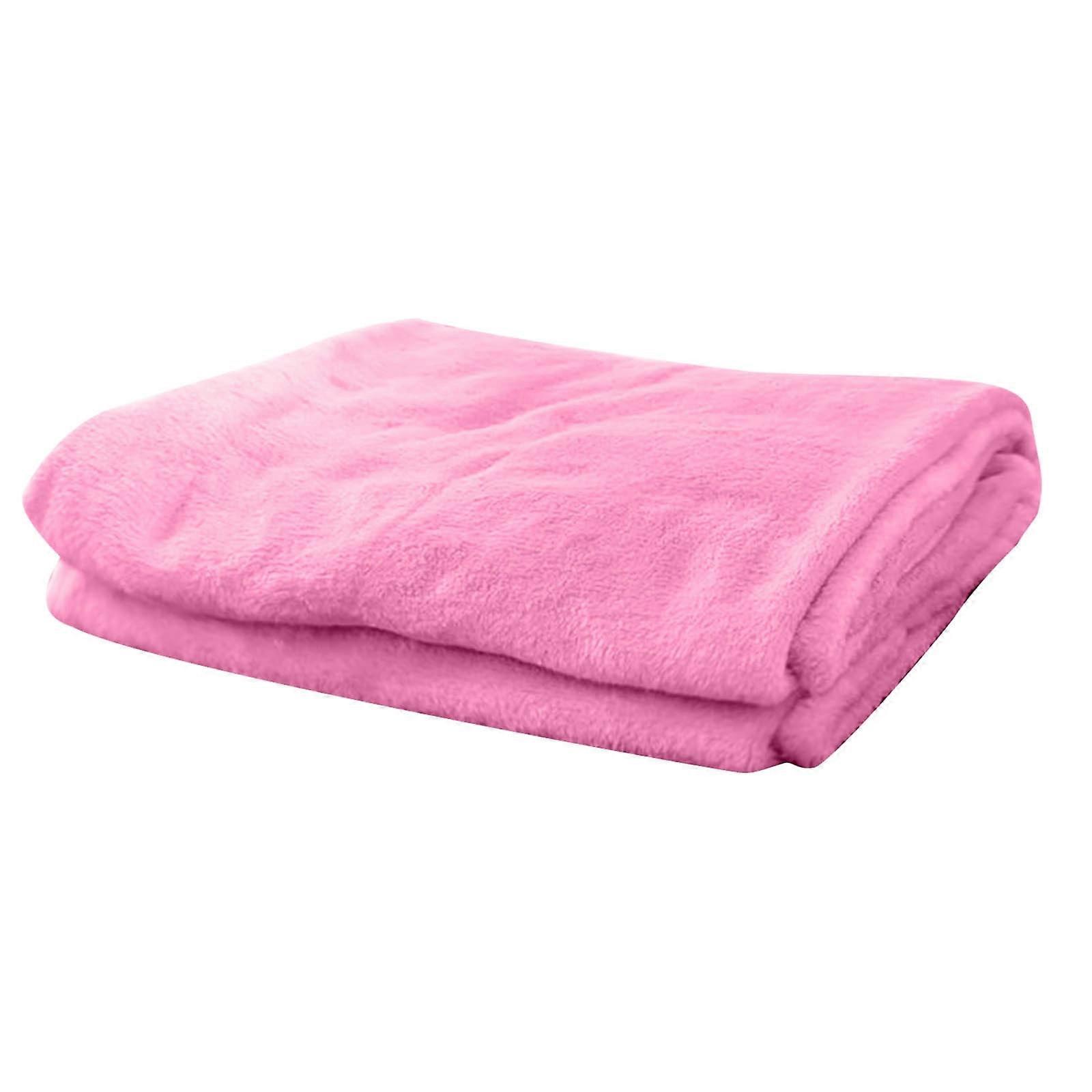 XIAOLE Flannel Microfiber Throw Blanket 100x140cm, Lightweight Soft Warm Plush Fleece for Couch Bed, 350gsm, Multiple Colors