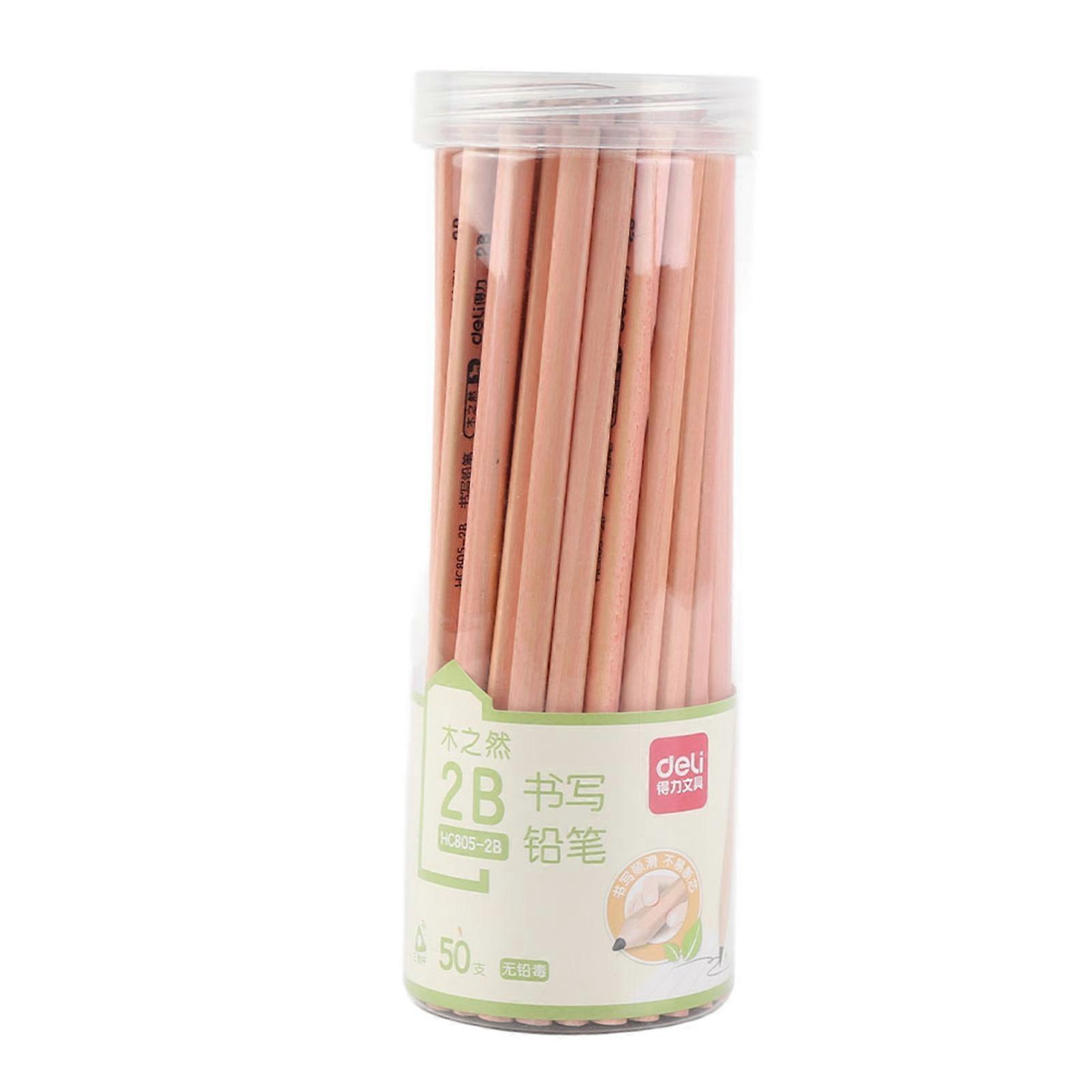 50 Pack Eco-Friendly HB 2B Graphite Pencils (2B Triangular Rod)