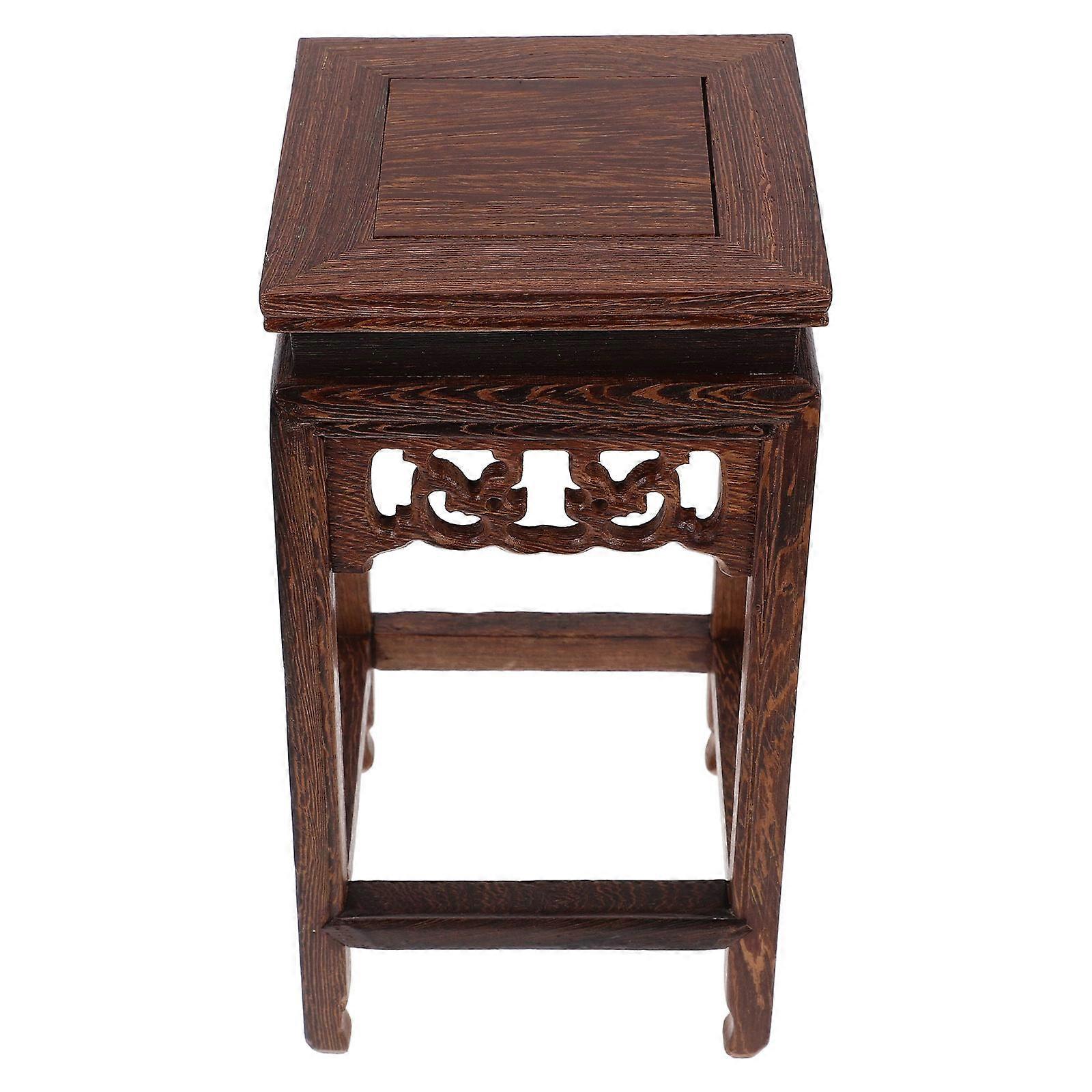 Decorative Planter Holders Wooden Stool for Decoration 3Pcs