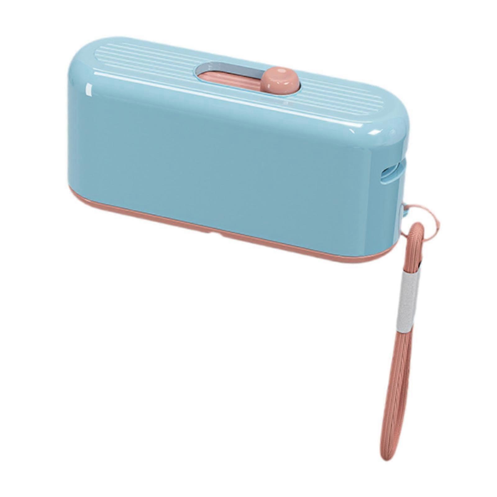 Dental Floss Picks Dispenser Portable Empty Case Blue Multifunctional Decorative No Shred Automatic NoBreak Design