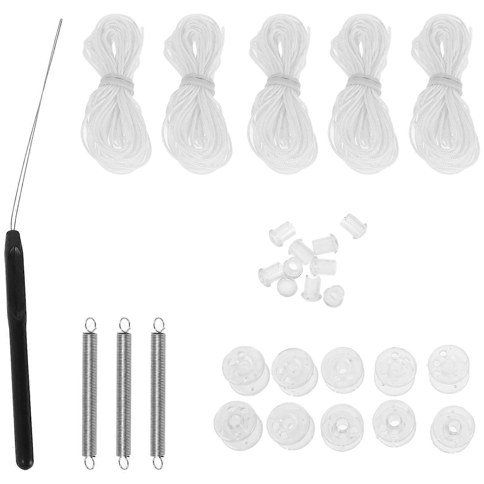 3 Sets Of Pleated Shade Repair Parts For Boat Owners RV Maintenance With String Cap And Spring Components