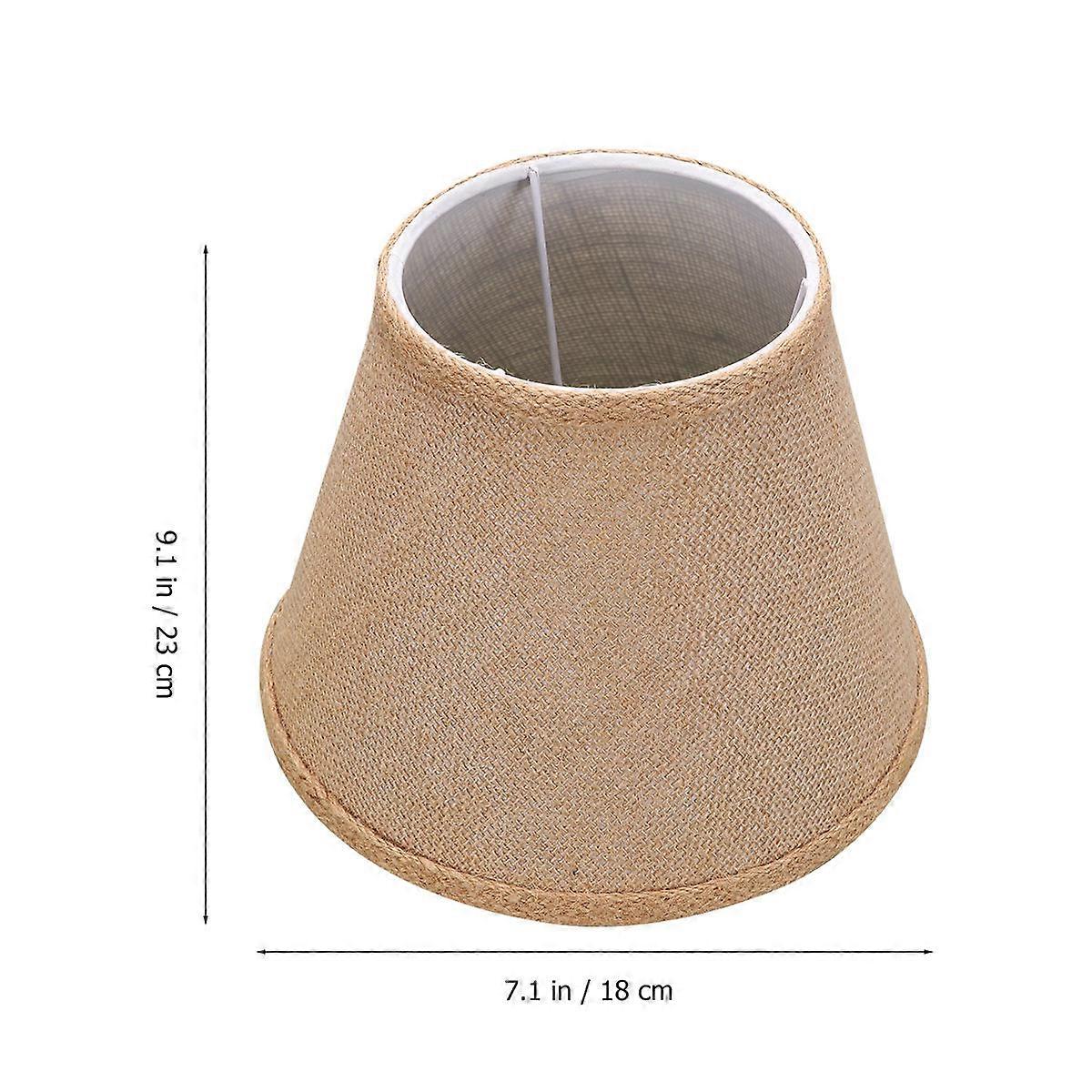 Natural Round Lampshade E27 Fabric Lamp Shade For Table Lamp Floor Lamp And Hanging Lamp Khaki 1Pack