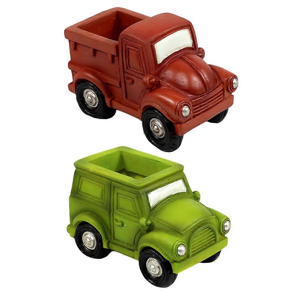 Car Shaped Flowerpots for Decor 4Pcs Creative Succulent Pots Decorative Use
