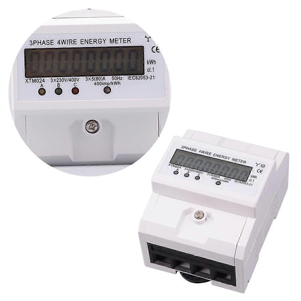 Volt Meter 2Pcs Commercial Power Monitoring High Precision Rail Installation 10.00x7.60x6.50cm