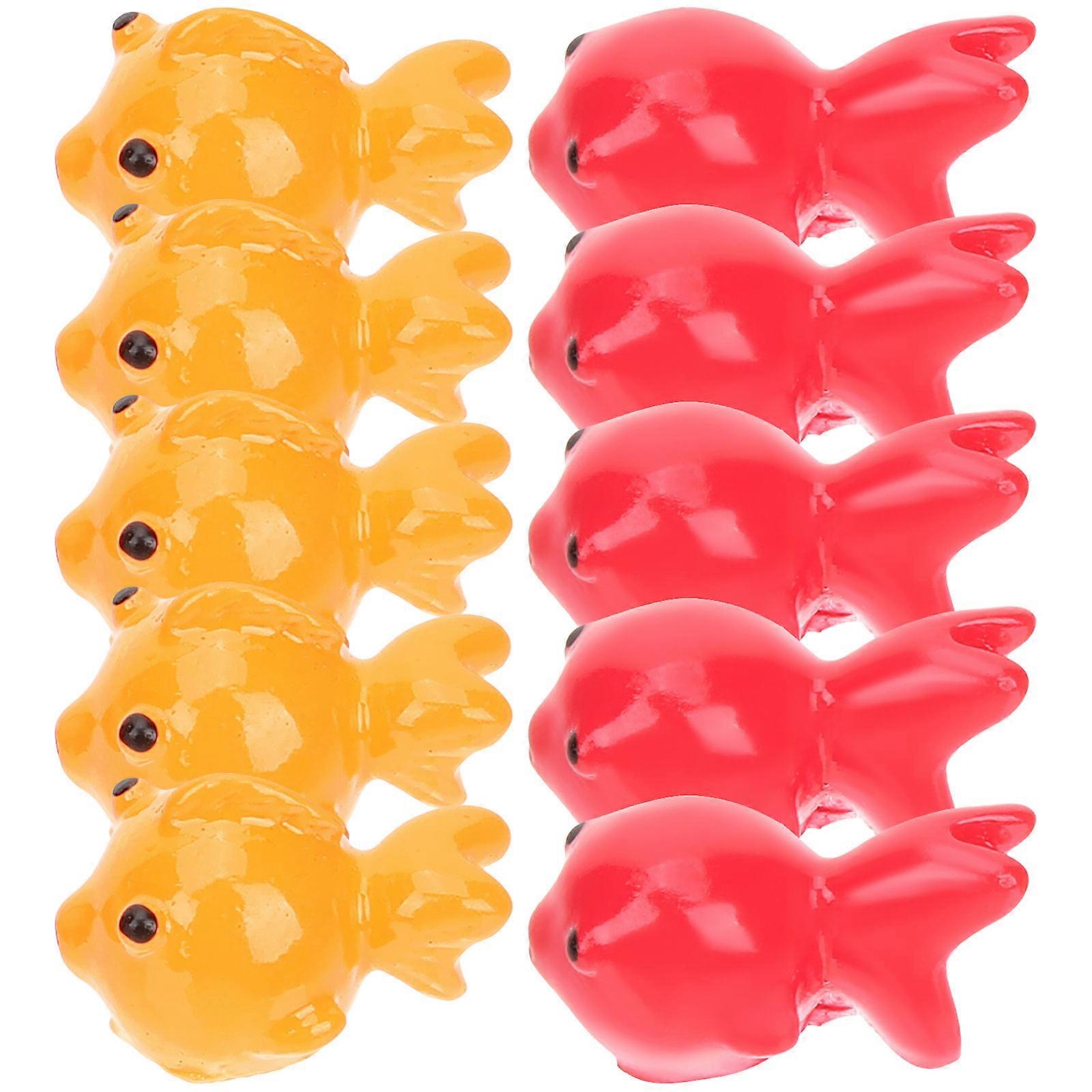 Miniature Goldfish Decorative Figurines 2X1.3Cm Assorted Color 80Pcs Ideal For Aquarium Enthusiasts And Hobbyists