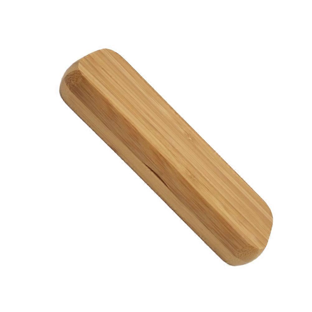 Rectangular Bamboo Pen Case Organizer For Stylish Gifting Cool Design Light Brown 1Pack