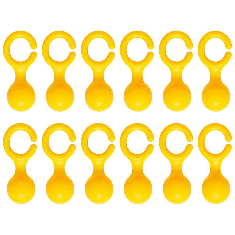 Umbrella Rack Clip Multi Function Hook for Storage Use 24Pcs Yellow