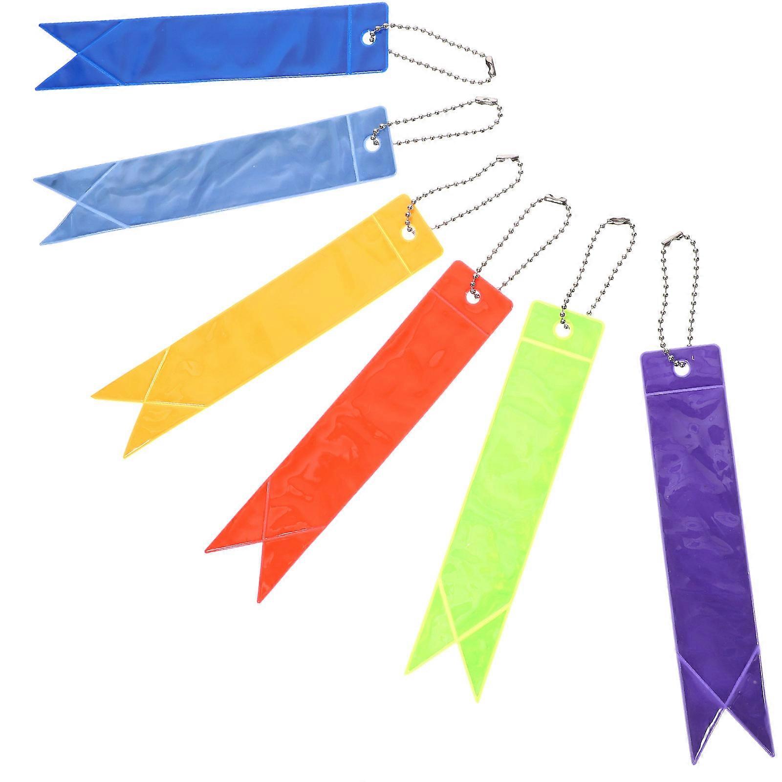 Reflective Key Holder Keychain For Night Walking 15x3cm Stylish Pendant 24Pcs