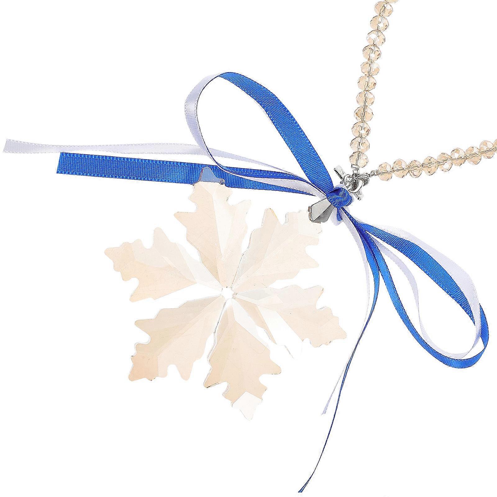 Snowflake Pendant Hanging Ornament for Car Rearview Mirror 4Pcs