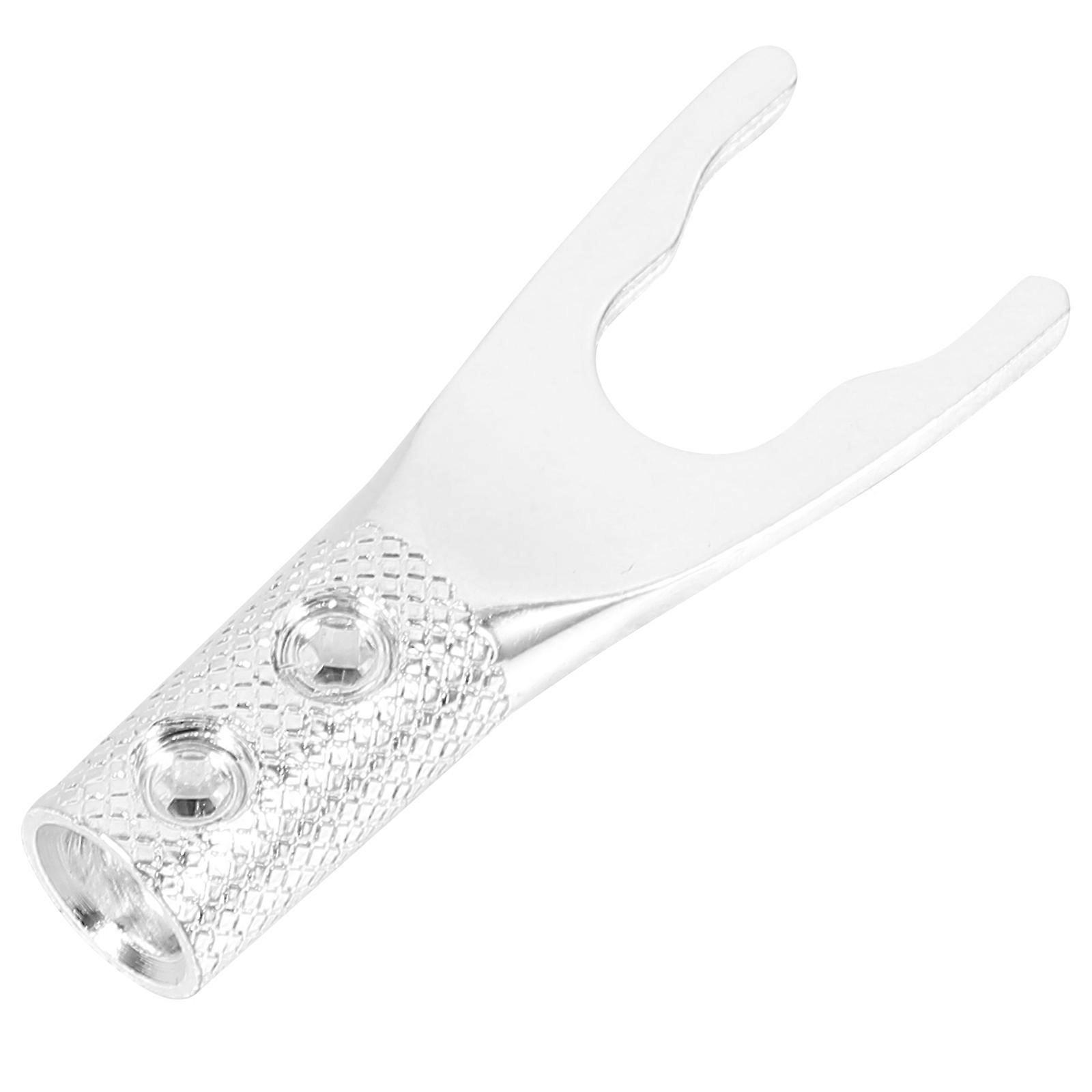 Speaker Cable Wire Connector for Speaker 5Pcs Silver Plated Y Fork Plugs