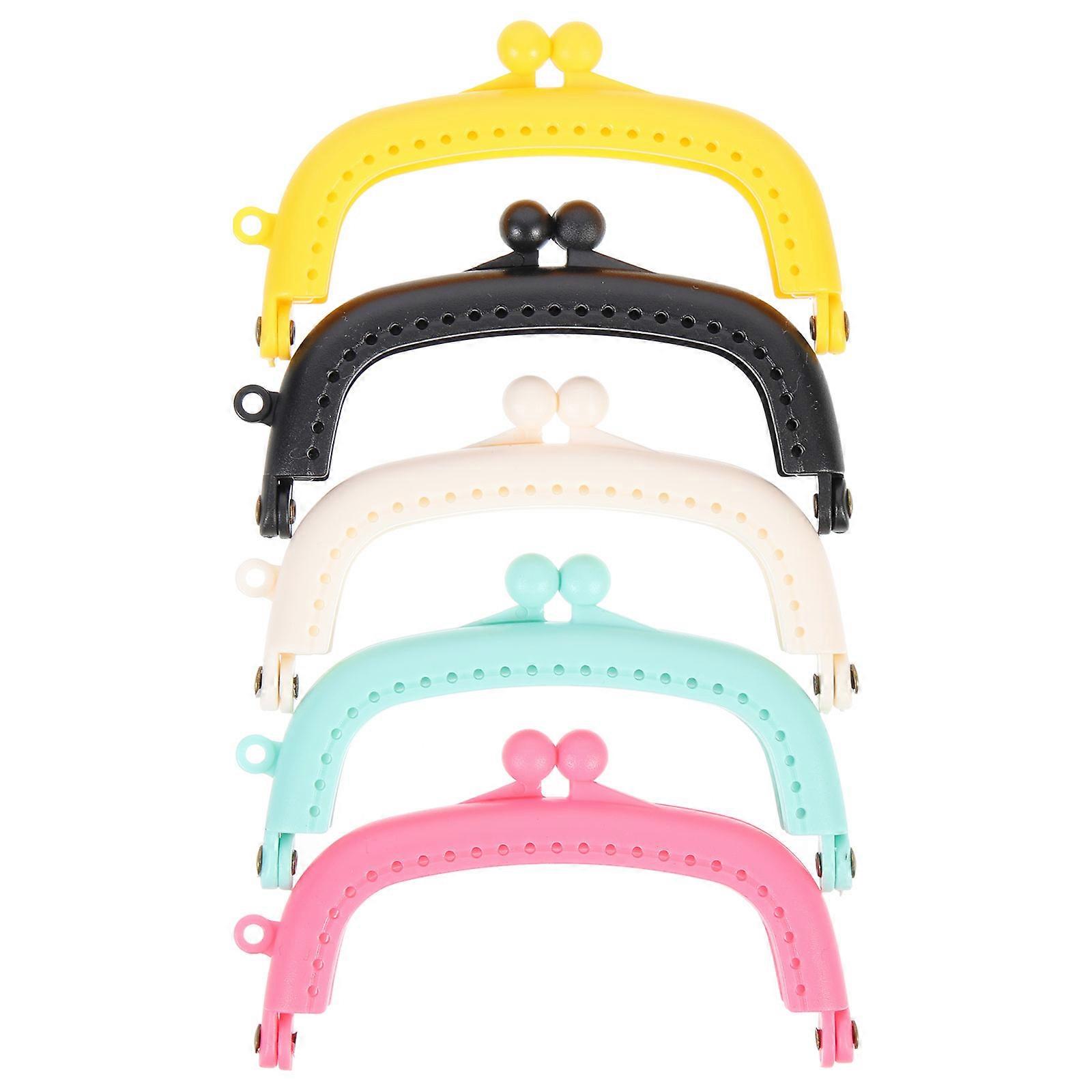 Plastic Purse Clasp Frame for DIY Coin Purse Making 10Pcs Assorted Colors