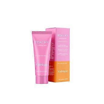 Perzik reinigingscrème, reinigende, hydraterende make-up remover crème, gezichtsverzorging, dagelijkse milde ingrediënten, 100 g