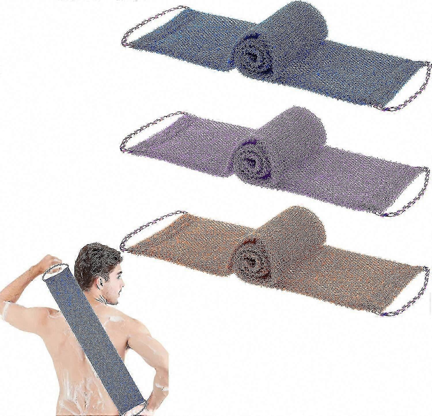 African Exfoliating Bath Sponges for Body Scrub (3-Pack)