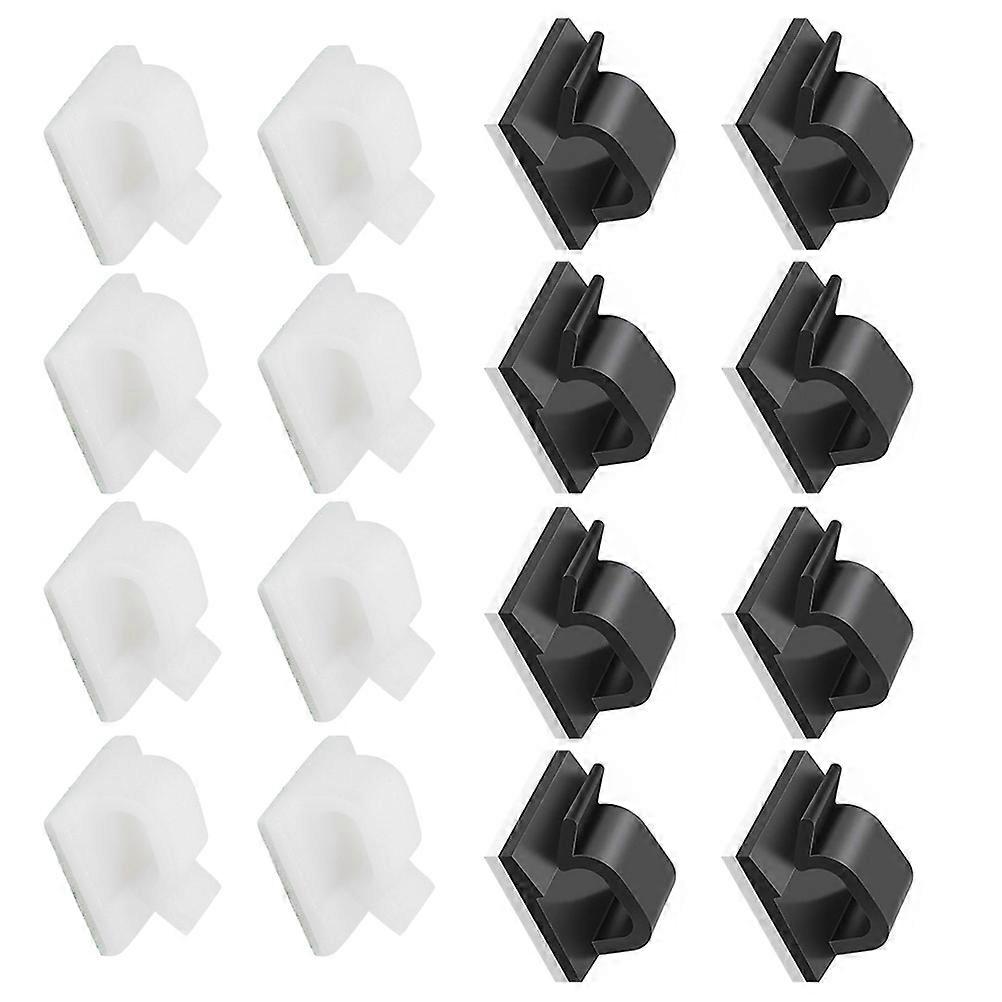 Self Adhesive Hook Cable Organizer for Cable 180Pcs Black White Clips
