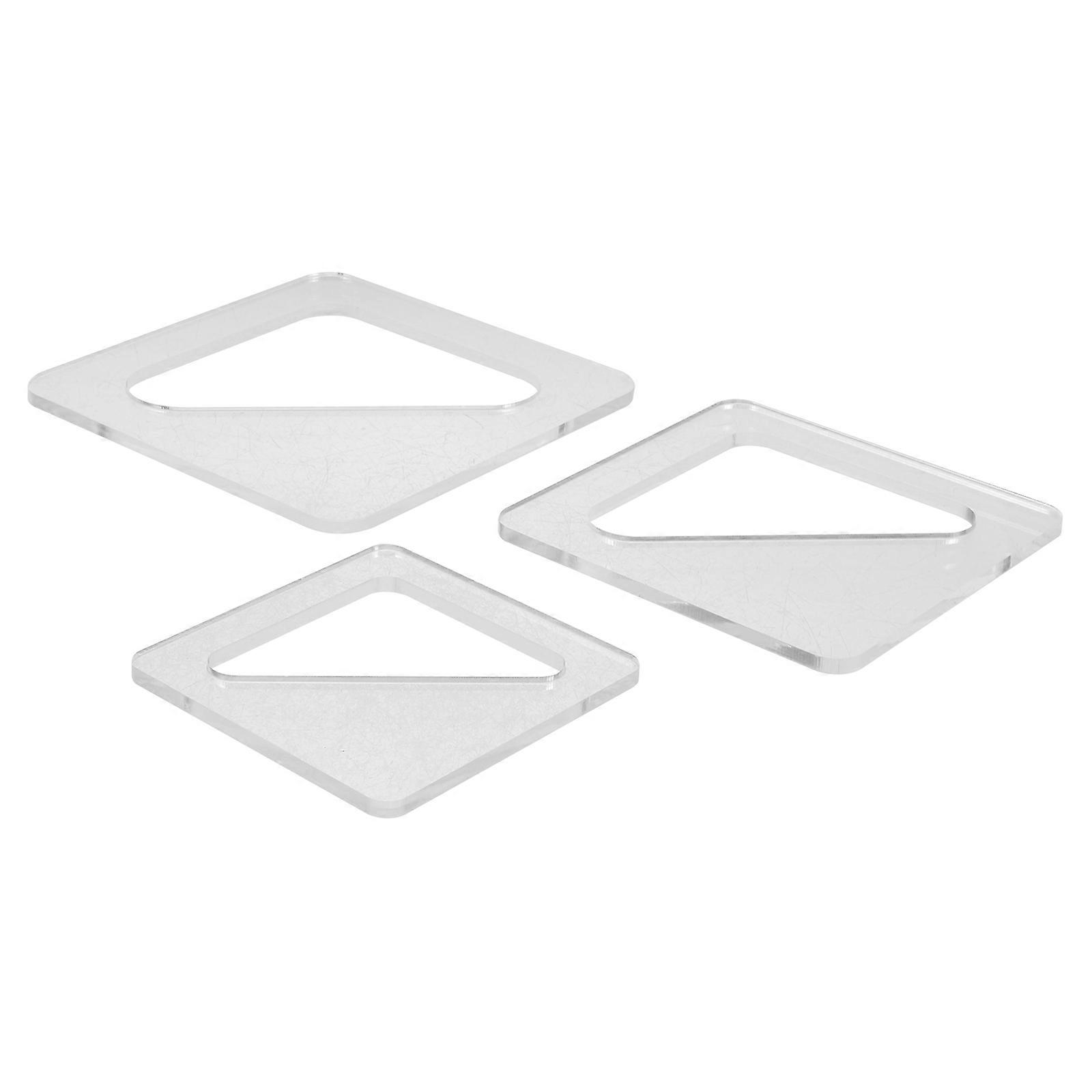 Reusable Chopping Board Handle Template For Woodworking 8.90X8.90X0.40CM White Acrylic Accurate Cutting Tool 9 Pcs