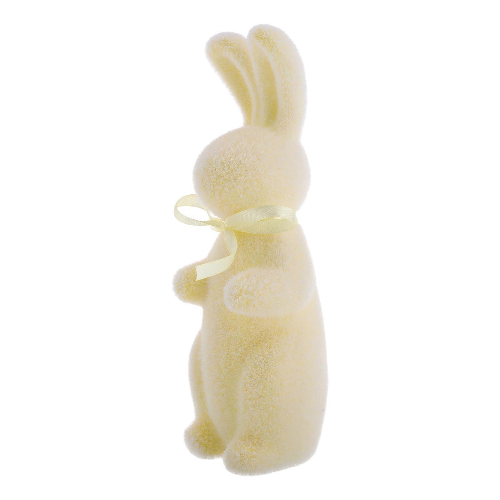 Yellow Foam Easter Bunny Figurines for Decoration 5Pcs Rabbit Statues