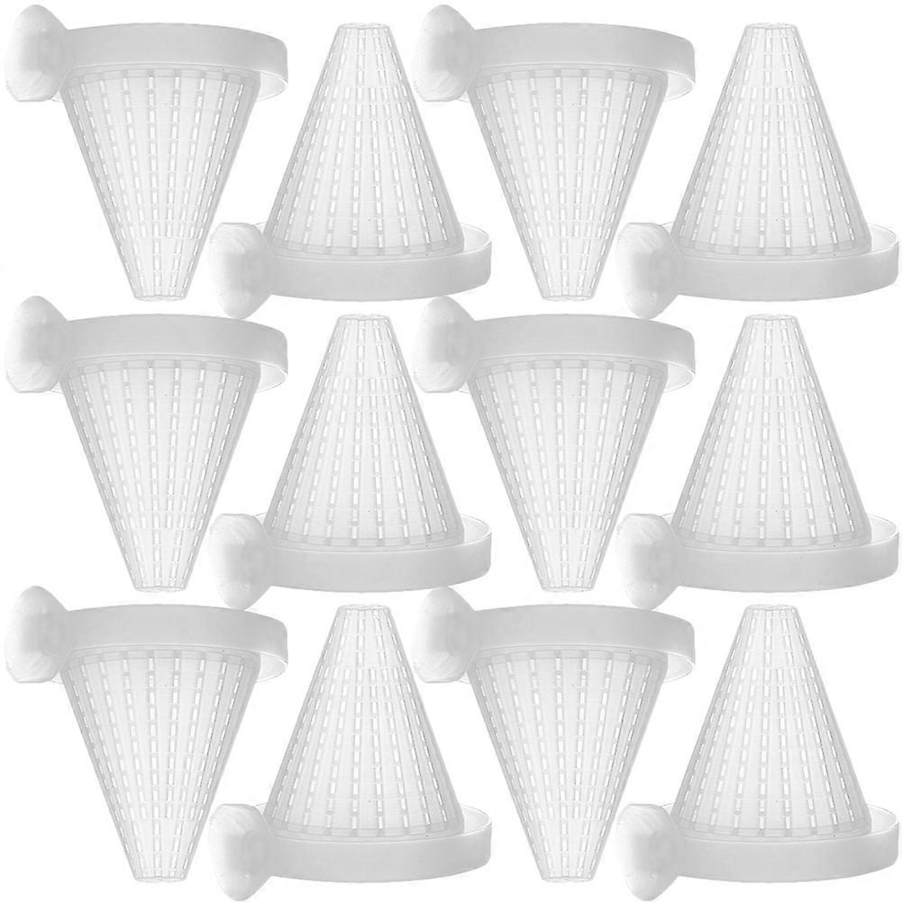 Cone Shaped Plastic Feeding Cups 100 Pcs Suction Cup Fish Feeders For Easy Installation In Aquariums And Indoor Use