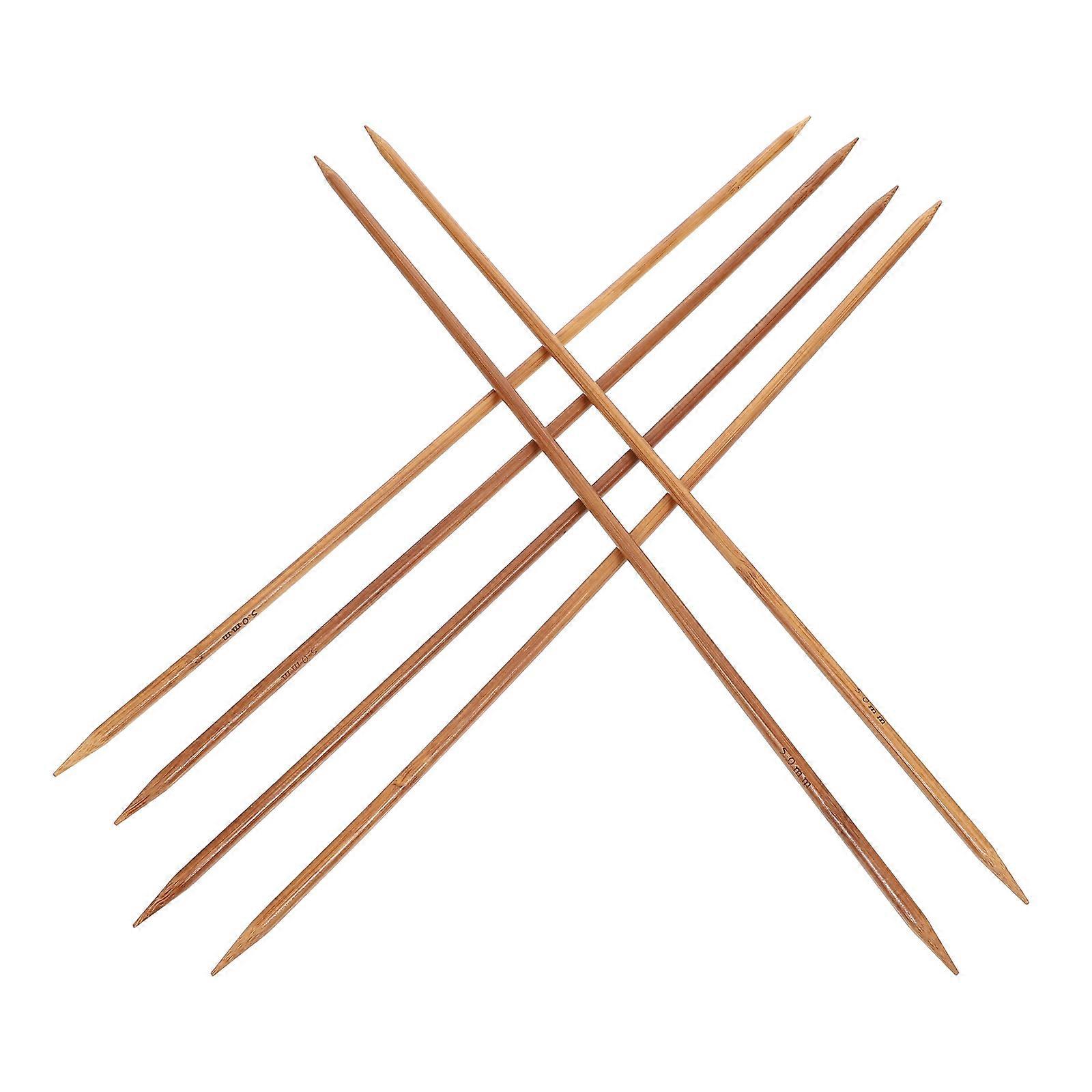 Knitting Supplies Double Pointed Needles Smooth Polished Surface Brown 40Pcs