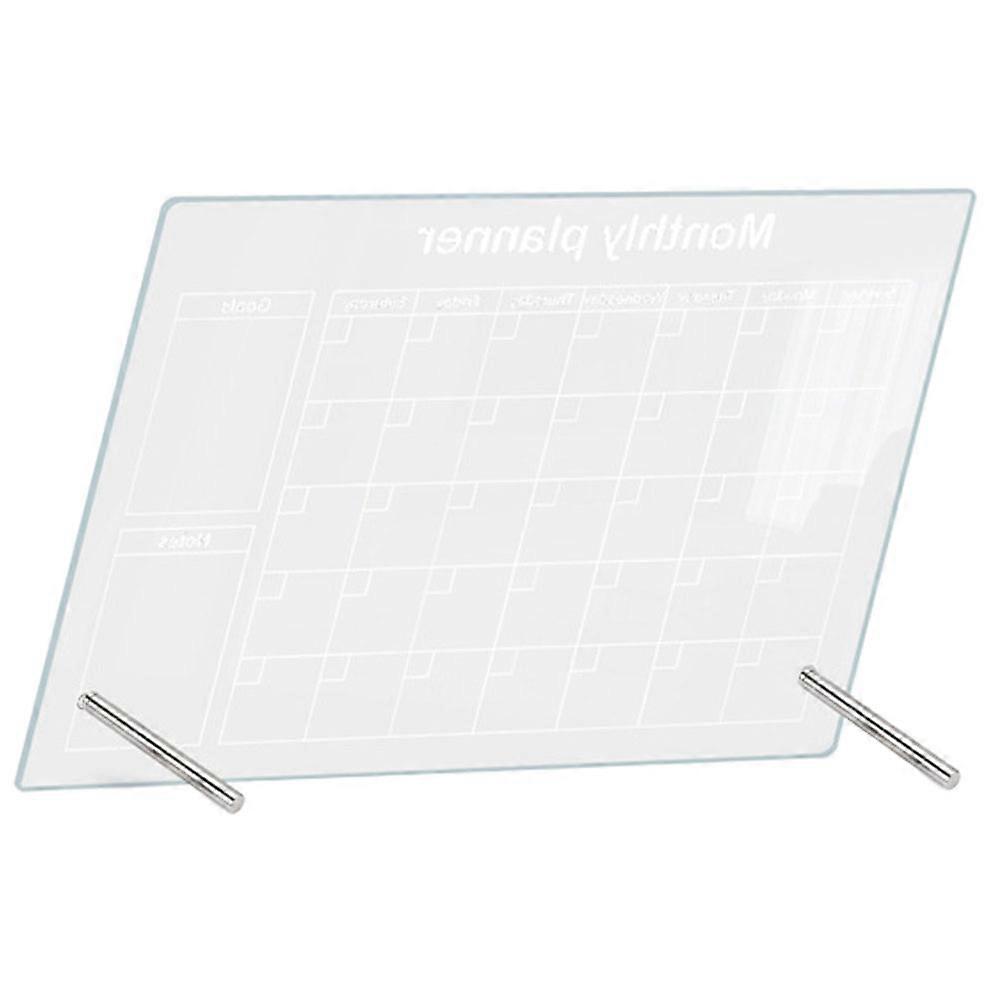 Desk Dry Erase Board 3Set Acrylic Message Board for General Users Home Office Use Rectangular Shape Note Taking