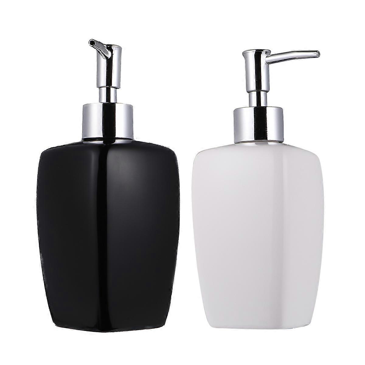 Black Ceramic Shampoo Storage Bottle for Body Wash 4Pcs Set