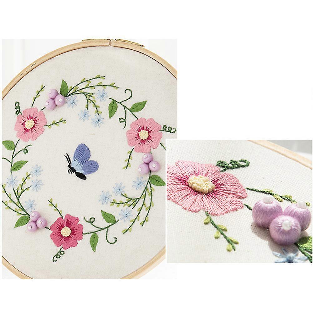 DIY Embroidery Tools Kit For Family And Friends With Square Shape And Multi Color Threads Gift Making Set Of 3