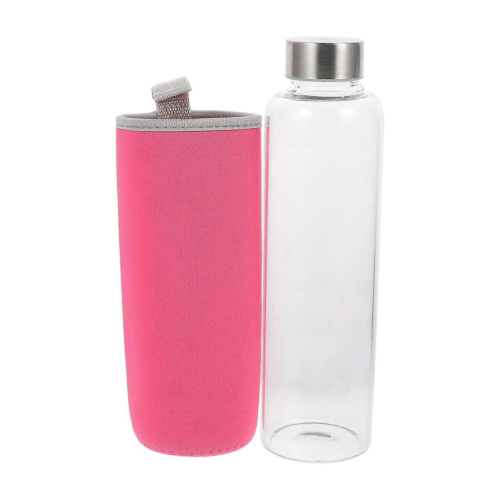 Borosilicate Glass Water Bottle for Travel 2Pcs with Tea Filter Sleeve