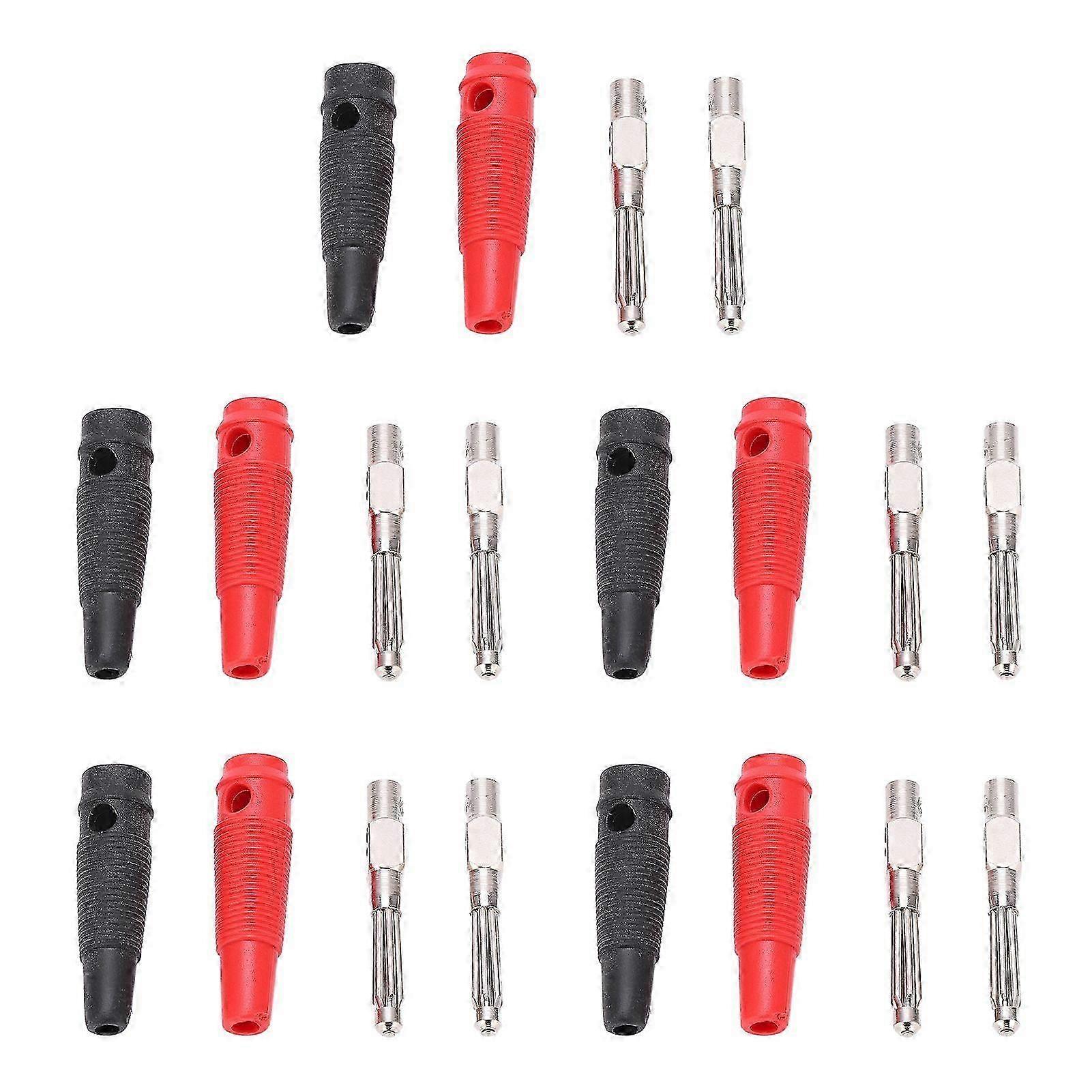 High quality  22.113 Red and black 4mm seven-pin banana plug soft rubber sleeve