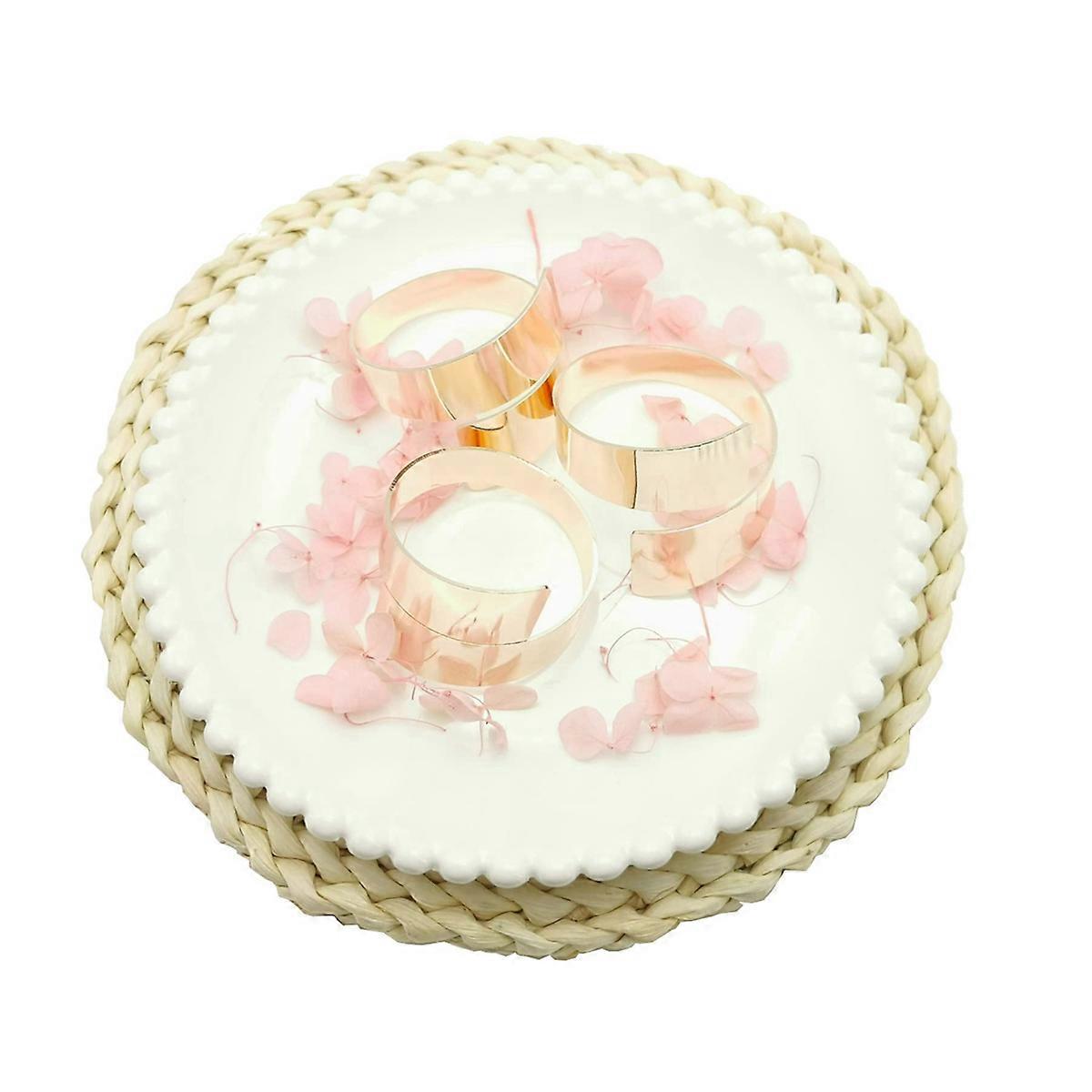 12Pcs Rose Gold Metal Table Decor Napkin Ring for Wedding Setting