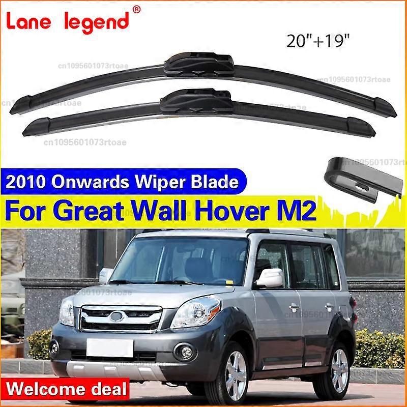 Applies to 2pcs For Great Wall Hover M2 Hatchback 2010 Onwards Car Front Wiper Blades Windshield Windscreen Window Car Accessories 20"+19"