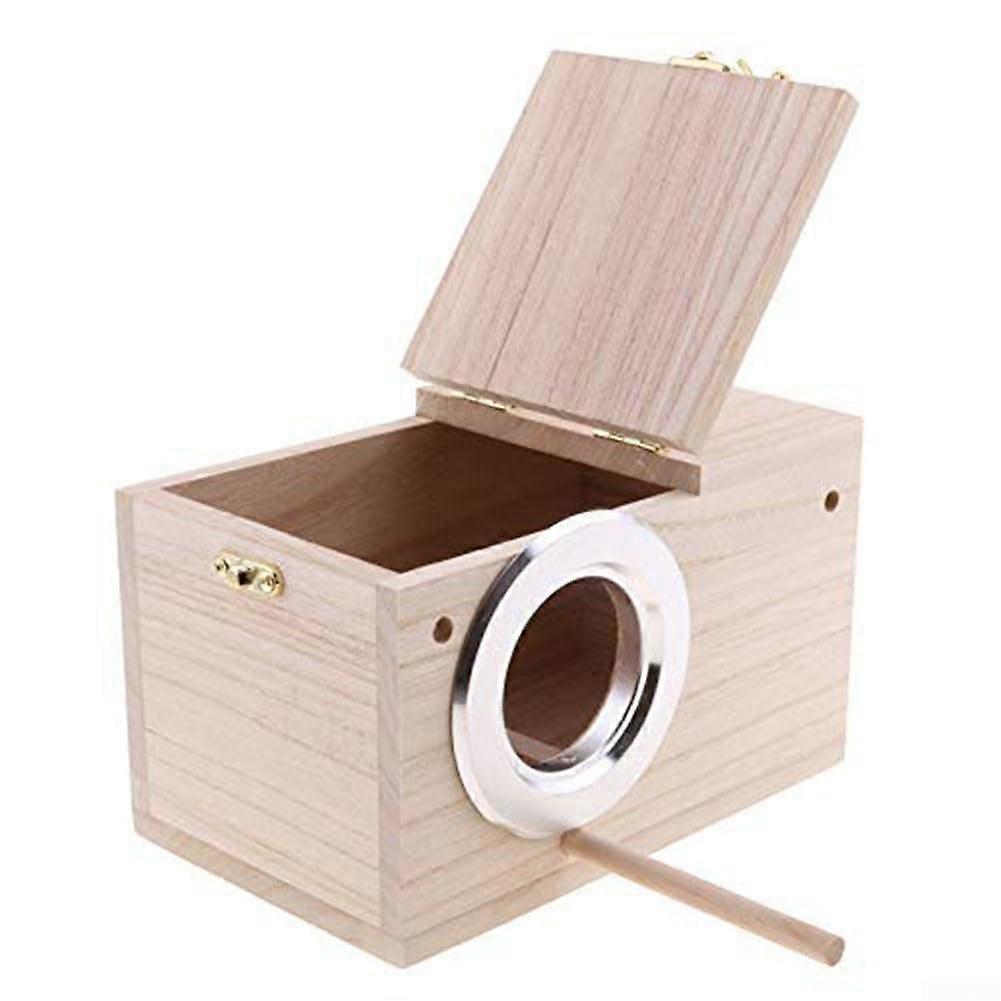 Wooden Parrot For Nest Box For Small Birds Reusable Outdoor Use 12 X 12 X 19.5 Cm