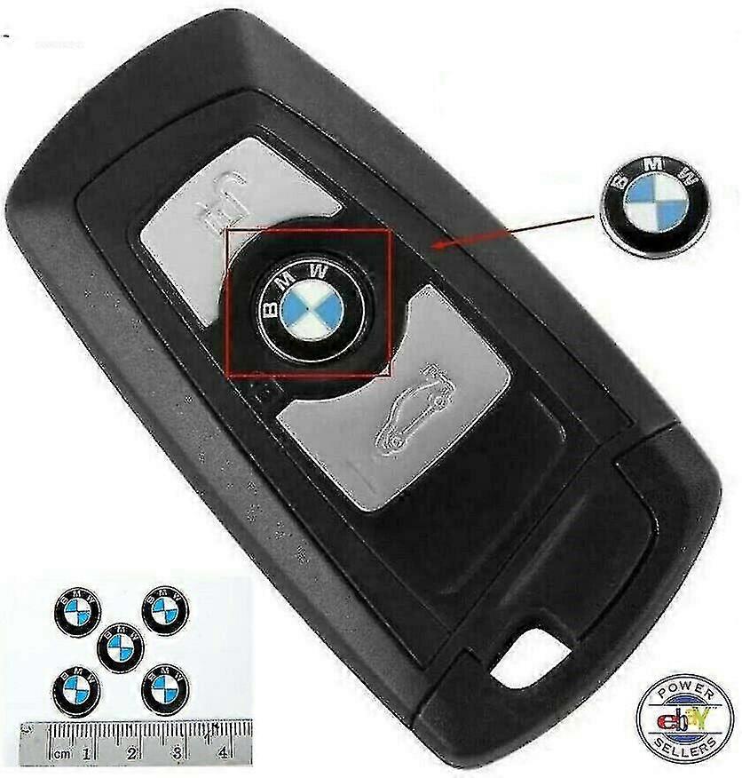 2 x BMW Key Fob Badge Logo Αυτοκόλλητο αντικατάστασης εμβλήματος