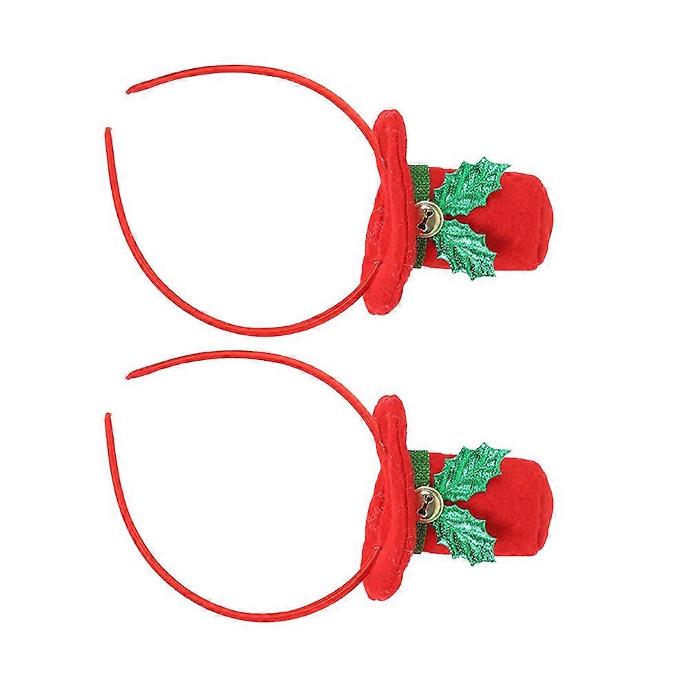 Creative Christmas Hair Hoops Hat Shape Headband for Party 2Pcs