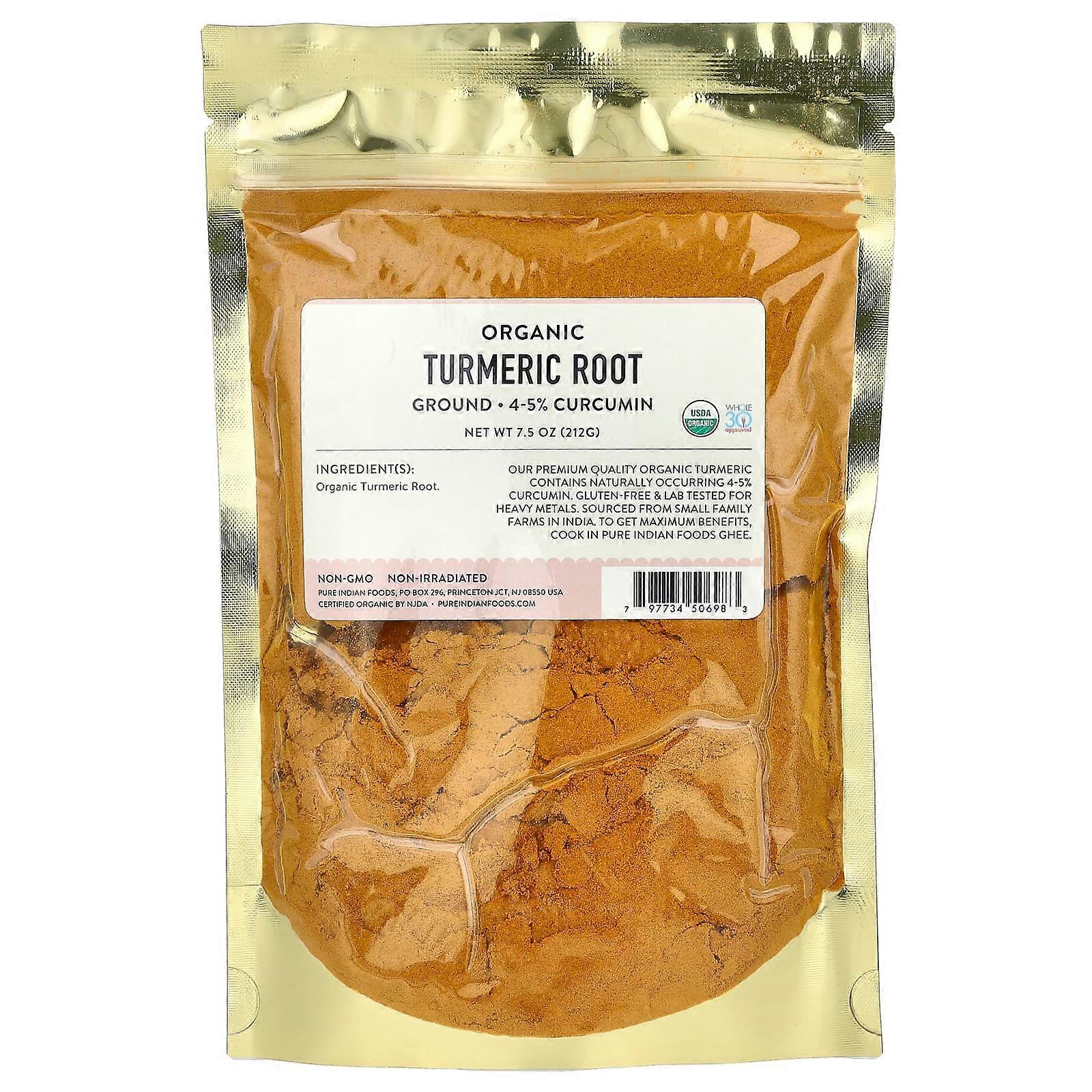 Organic Turmeric Root, Ground, 7.5 oz (212 g)