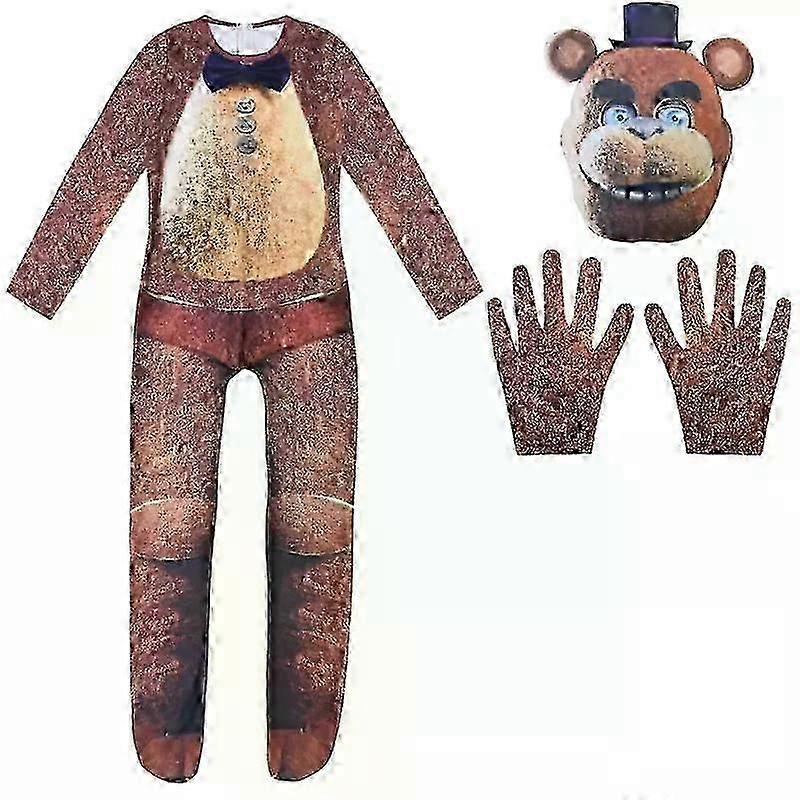 フレディFNAFコスチュームハロウィンパーティーKi ds派手なコスプレ衣装でファイブナイツ