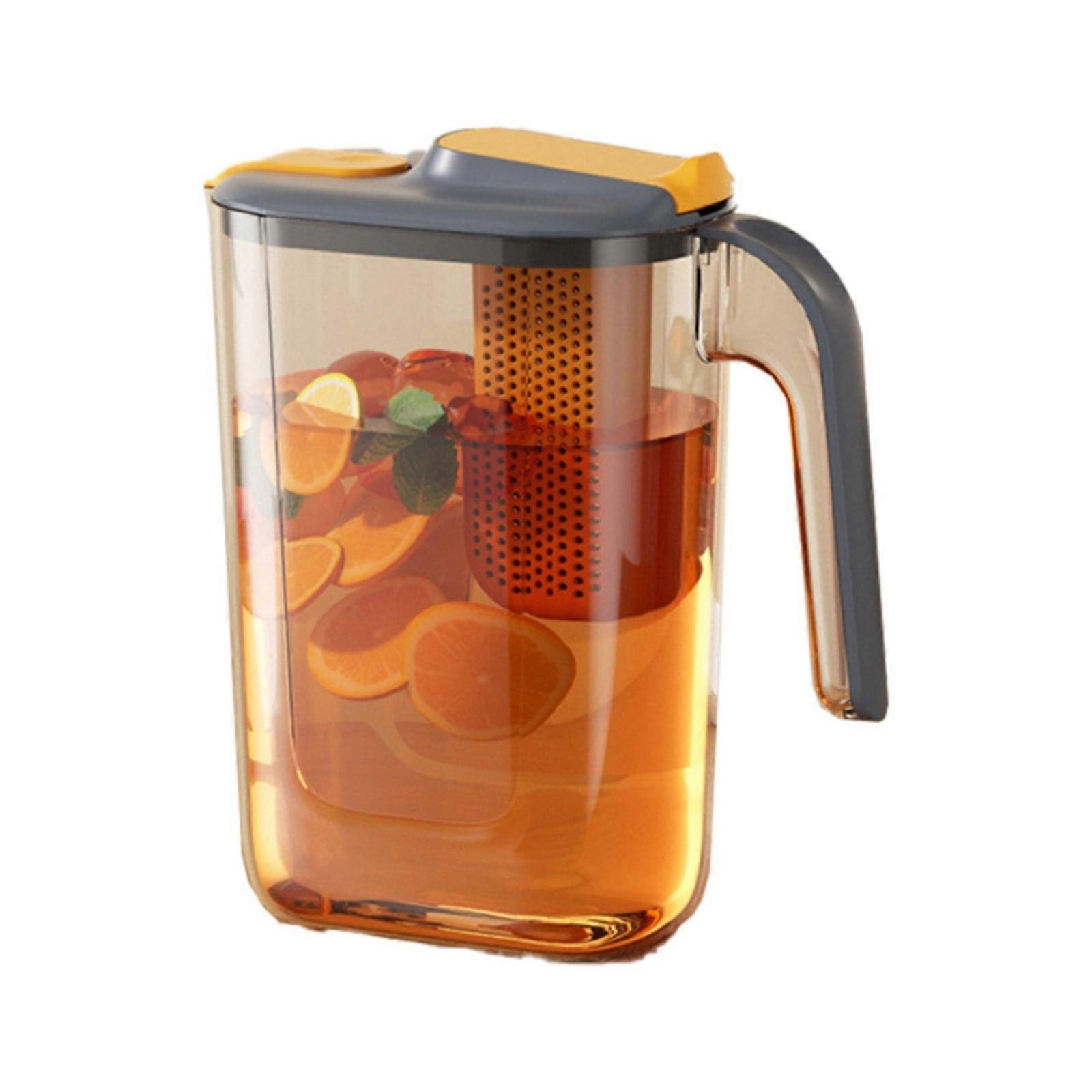 Glass Cups Set Clearance, Water Pitcher with Lid for Tea, Juice & Cold Drinks, Compatible with Begine, Gray