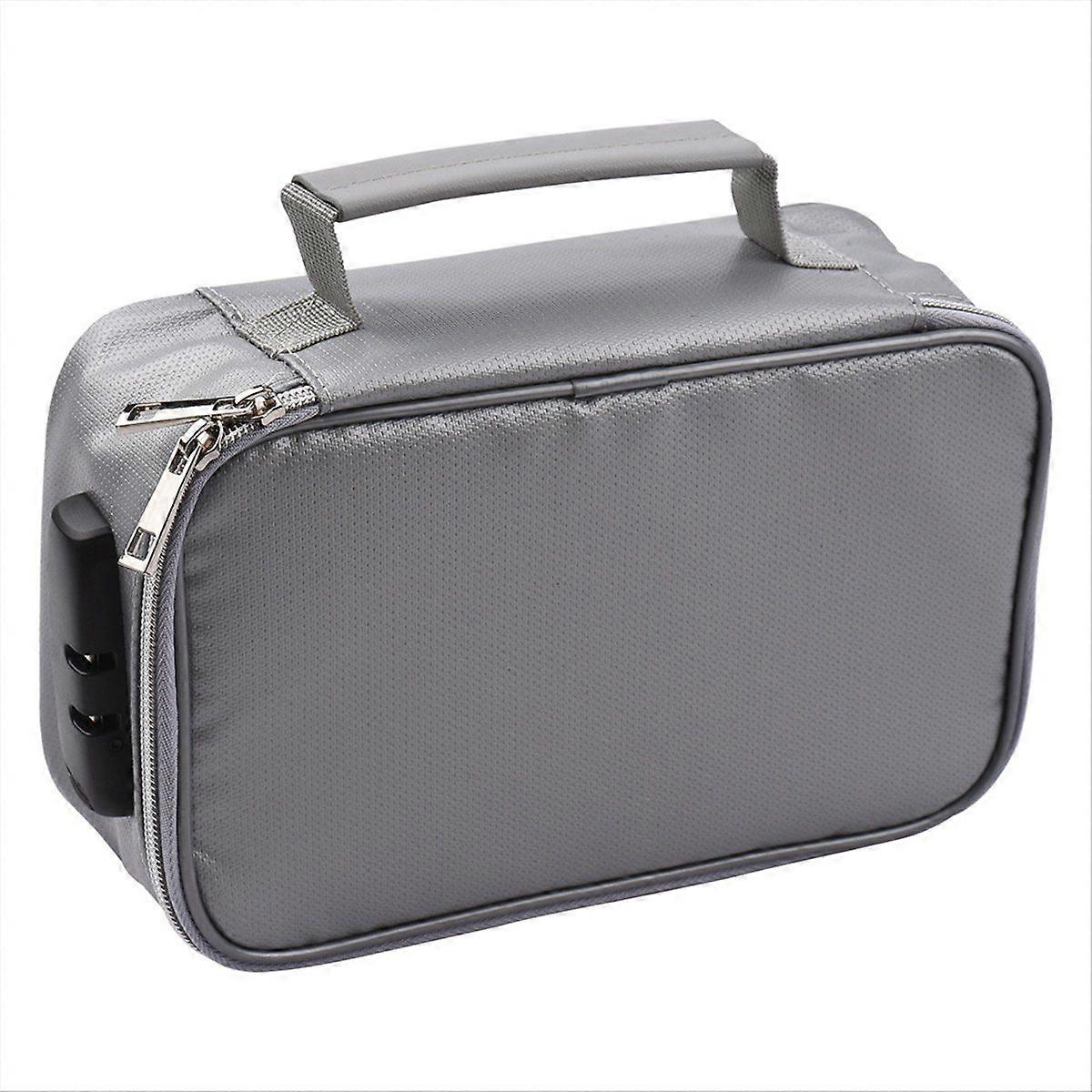 File Document Bag Safety Organizer with 3-Digit Lock Zipper Closure Fire & Water Pouch Multi-Layer