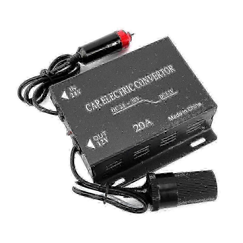 20a 24v To 12v Cigarette Lighter Type Car Power Supply Converter Step Down Transformer Cargador Coche Carga Rapida Usb Coche
