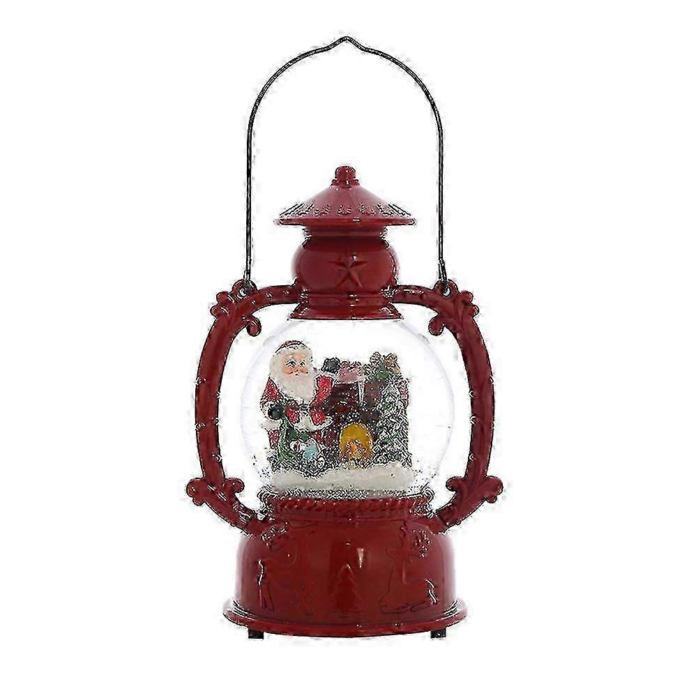 Christmas Crystal Ball Lamp Snow Hanging Lantern Christmas Ornament Snow Lantern A